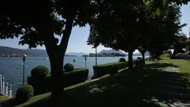 Bellissimi palazzi d'epoca Architettura sul Lago di Como — Video Stock