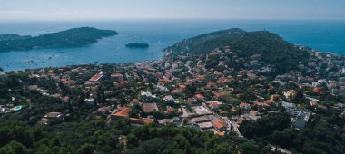 Ev ve şehir hava Fransa sahil dron manzara güzel