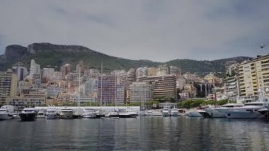 Güneşli Monaco Şehir Monte Carlo Şehir Monte Carlo sokak Yatlar