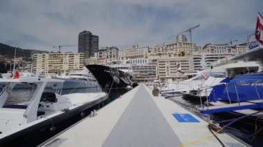 Güneşli Monaco Şehir Monte Carlo Şehir Monte Carlo sokak Yatlar