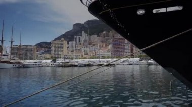 Güneşli Monaco Şehir Monte Carlo Şehir Monte Carlo sokak Yatlar