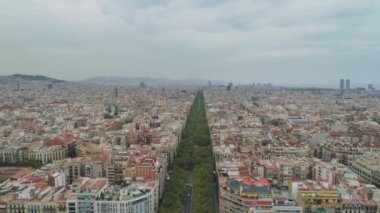 Barselona şehir Katalonya İspanya dron tarihsel cityscape Avrupa mimarisi