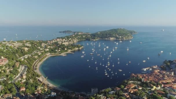 Σκάφη αναψυχής βάρκες και σκάφη στο λιμάνι της Νίκαιας στη Γαλλία — Αρχείο Βίντεο