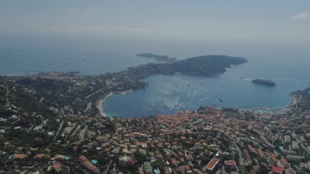 Barcos de iates e barcos no porto de Nice, na França — Vídeo de Stock