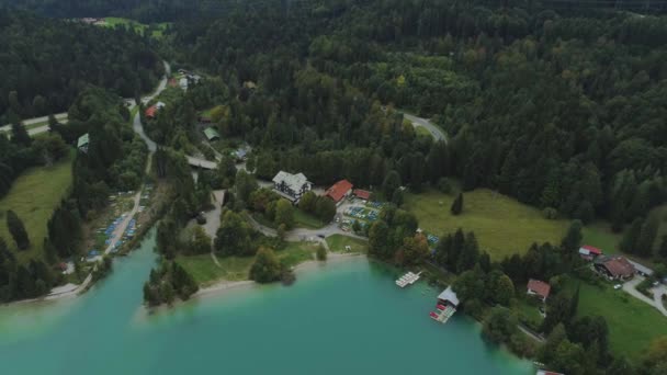 Озеро Вальхензе в горах Германии Deutschland — стоковое видео