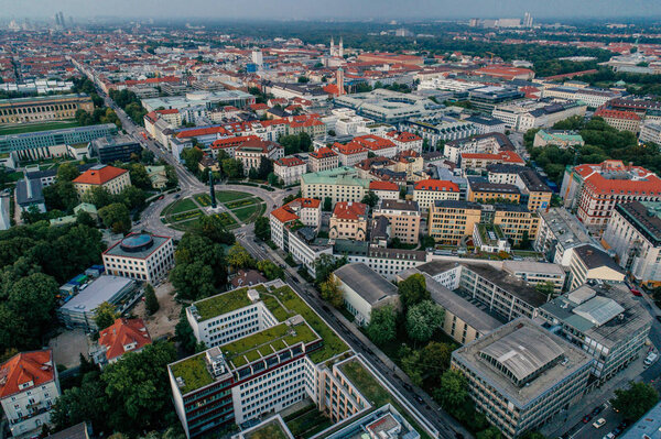 Germany Munich capital of Bavaria drone 360 vr