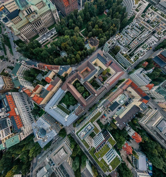 Munich ciudad aire drone 360 vr realidad virtual panorama — Foto de Stock