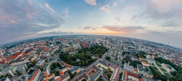 Munich ciudad aire drone 360 vr realidad virtual panorama — Foto de Stock