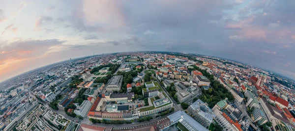 Munich ciudad aire drone 360 vr realidad virtual panorama — Foto de Stock