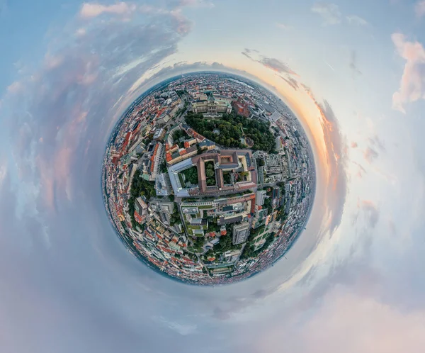 Munich ciudad aire drone 360 vr realidad virtual panorama — Foto de Stock