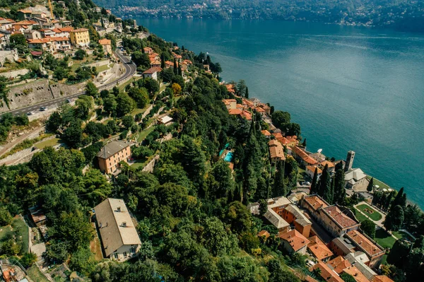 Italia Lago di Como drone Air drone estate foto — Foto Stock