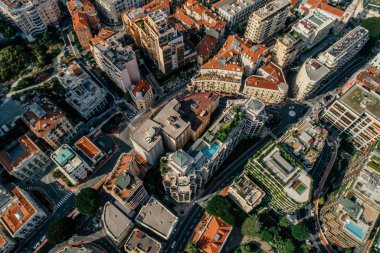 Monaco Monte-Carlo Şehir riviera dron yaz fotoğraf