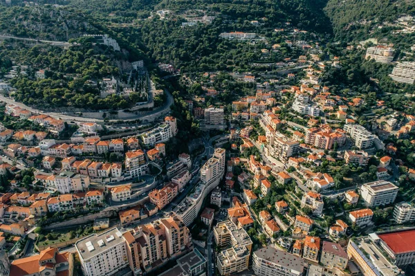 Monaco Monte Carlo ciudad riviera Drone foto de verano — Foto de Stock