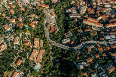 Monaco Monte-Carlo Şehir riviera dron yaz fotoğraf