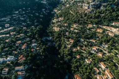 Dağları Monaco Monte-Carlo Şehir riviera dron yaz fotoğraf