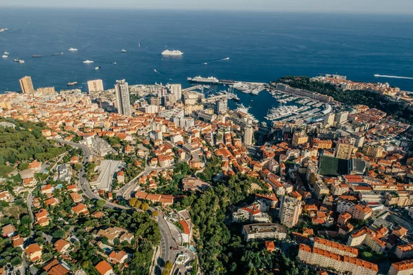 Monaco Monte-Carlo staden riviera Drone sommar foto — Stockfoto