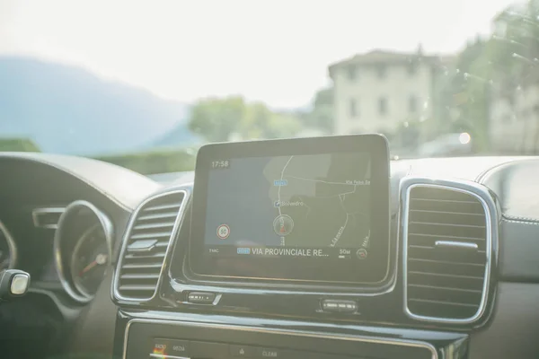 Car navigation display on the car panel