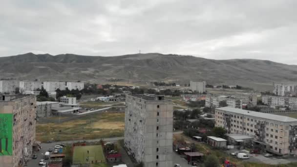 Drone Bloc Blanc Appartements Maison Drone Été Balcons Béton — Video