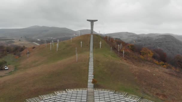 纪念碑十字架山在佐治亚4k 无人机 — 图库视频影像