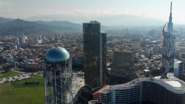 Krajobrazy miasta Batumi latem Gruzji przez Morze Czarne — Wideo stockowe