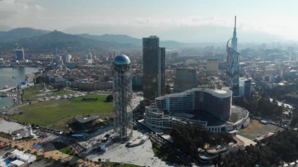 Paesaggi della città di Batumi in estate Georgia sul Mar Nero — Video Stock