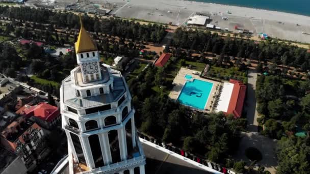 Paisajes de la ciudad de Batumi en verano Georgia junto al Mar Negro — Vídeos de Stock