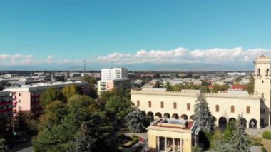 Gori şehir Georgia Stalins vatan 4k drone uçuş