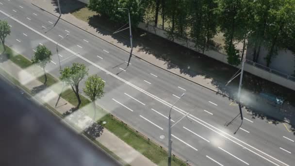 Mińsk miasto timelapse Road Cars ruch na moście — Wideo stockowe