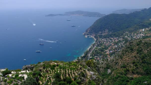 Mônaco cidade Monte Carlo e Nice dia ensolarado time-lapse porto com yahts — Vídeo de Stock