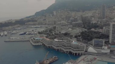 Monako şehir Fransa deniz kasabası liman yahts blok düzlükler tekneler ve Monte Carlo casino