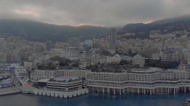 Monako şehir Fransa deniz kasabası liman yahts blok düzlükler tekneler ve Monte Carlo casino