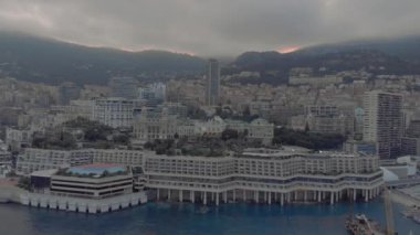 Monako şehir Fransa deniz kasabası liman yahts blok düzlükler tekneler ve Monte Carlo casino