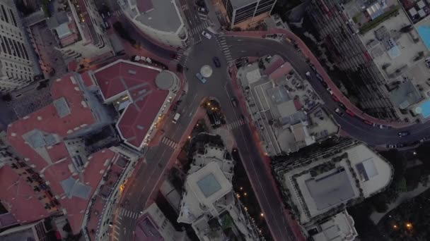 Monte Carlo ve Monako şehir yaz Fransa deniz kasabası 4d drone akşam uçuş — Stok video