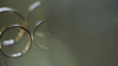 Altın Alyans makro closeup lensflare ateş diamon Mücevher