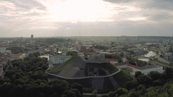 Vilnius Città vecchia il centro storico della Lituania — Video Stock