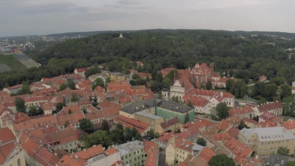 Vilna Casco antiguo el centro histórico de Lituania — Vídeo de stock