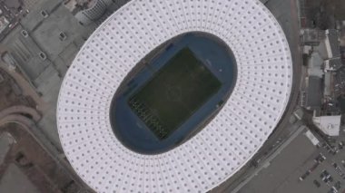 Kiev şehrindeki Olimpiyat Stadyumu Ukrayna 4k İHA uçağı