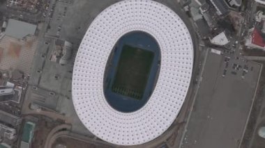 Kiev şehrindeki Olimpiyat Stadyumu Ukrayna 4k İHA uçağı
