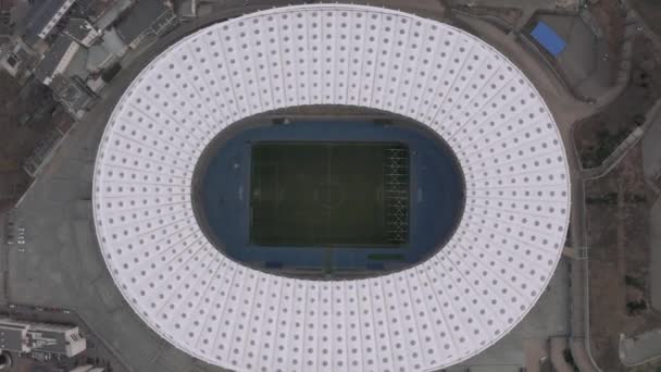 Olimpiai Stadion Kijev város Ukrajna 4k Drone járat — Stock videók