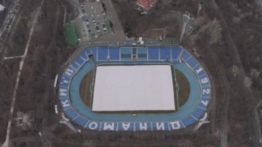 Kiev şehrindeki Dinamo Stadyumu Ukrayna 4k insansız hava aracı