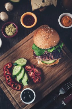 Lezzetli Amerikan burger