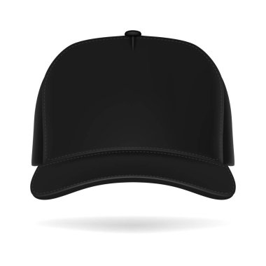 Siyah beyzbol şapkası.