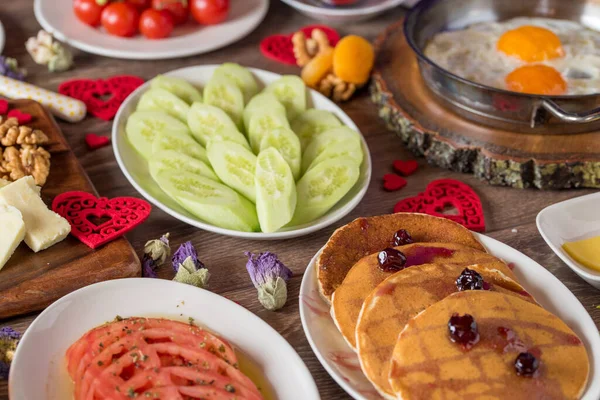 Delicioso Desayuno Turco Tradicional Mesa — Foto de Stock