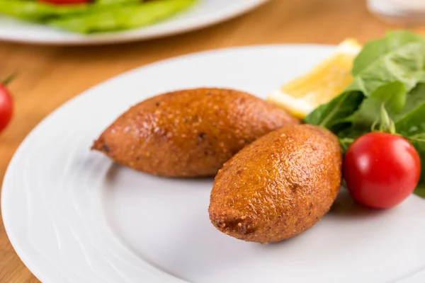 Kibbeh Libanés Albóndigas Rellenas Comida Falafel Icli Kofte —  Fotos de Stock