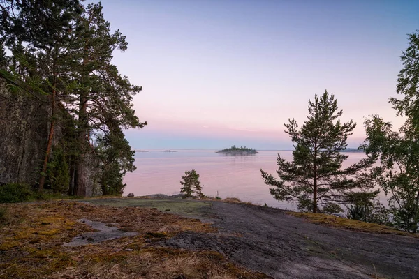 Lago Ladoga Uma Bela Paisagem — Fotografia de Stock