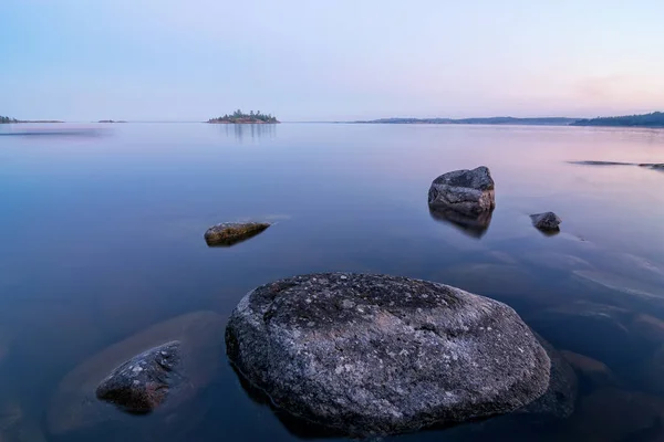 Lago Ladoga Uma Bela Paisagem — Fotografia de Stock