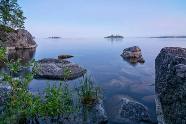 Lago Ladoga Uma Bela Paisagem — Fotografia de Stock