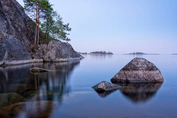 Lago Ladoga Uma Bela Paisagem — Fotografia de Stock