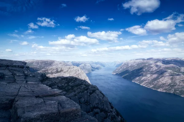 Lysefjord Noruego Hermoso Paisaje — Foto de Stock