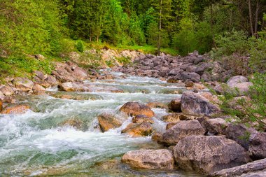 Garmisch Partenkirchen Bavyera yakınındaki manzara. Almanya